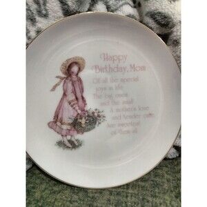 LASTING MEMORIES - "Happy Birthday Mom"- 6.25" PORCELAIN DECORATIVE PLATE